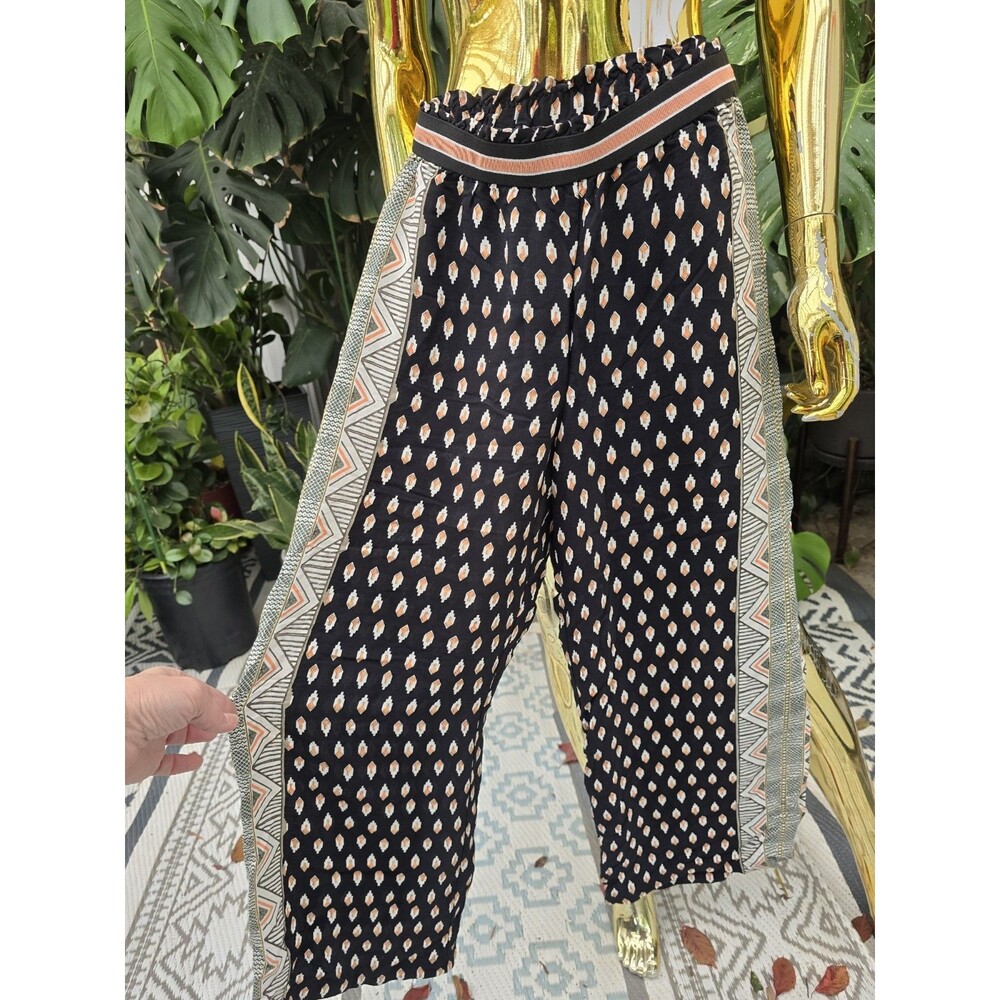 Maeve Anthropologie Rooibos Aztec Wide Leg High Rise Pants‎ Sz XS